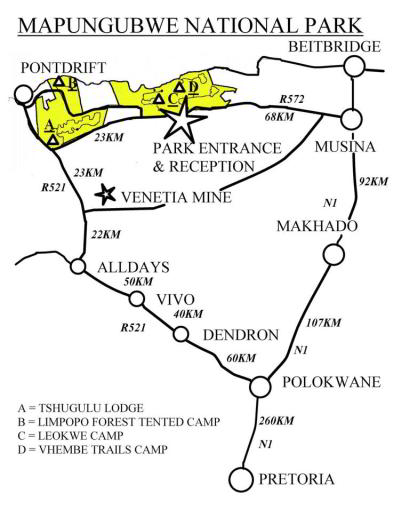 Mapungubwe National Park Road Map